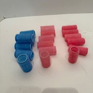 Gently Used group of 18 various small and medium  Velcro rollers